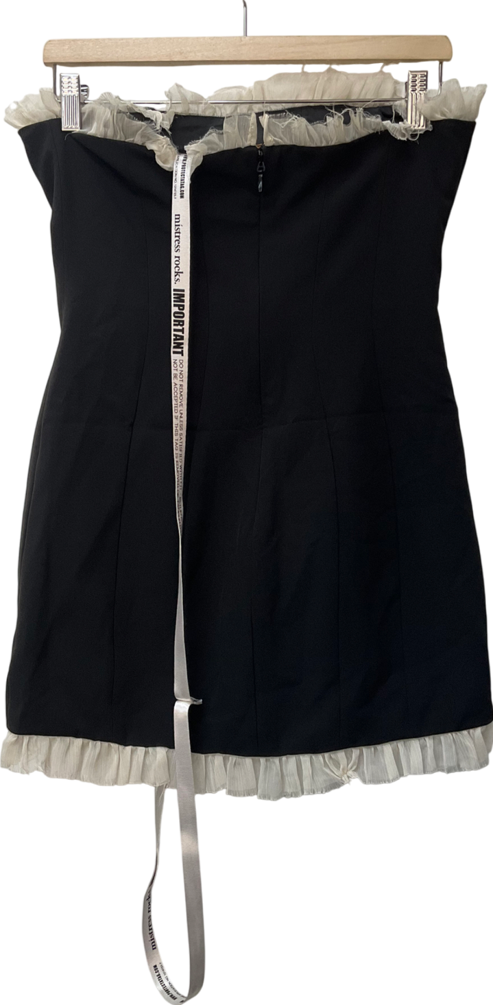 Mistress Rocks Black Strapless Mini Dress UK M