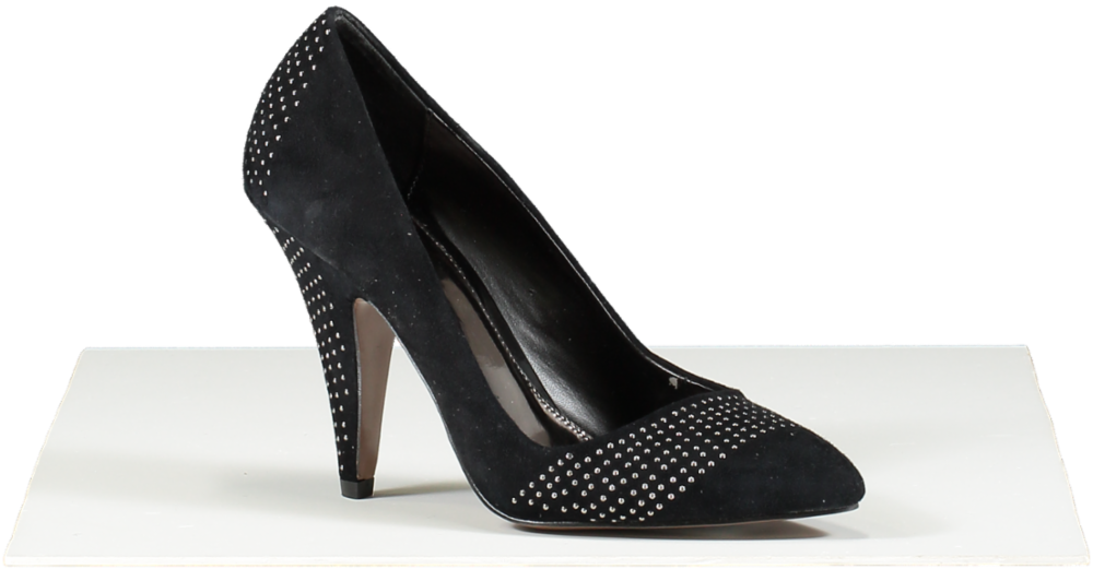 Carvela Black Suede Studded Court Shoes UK 5 EU 38 👠