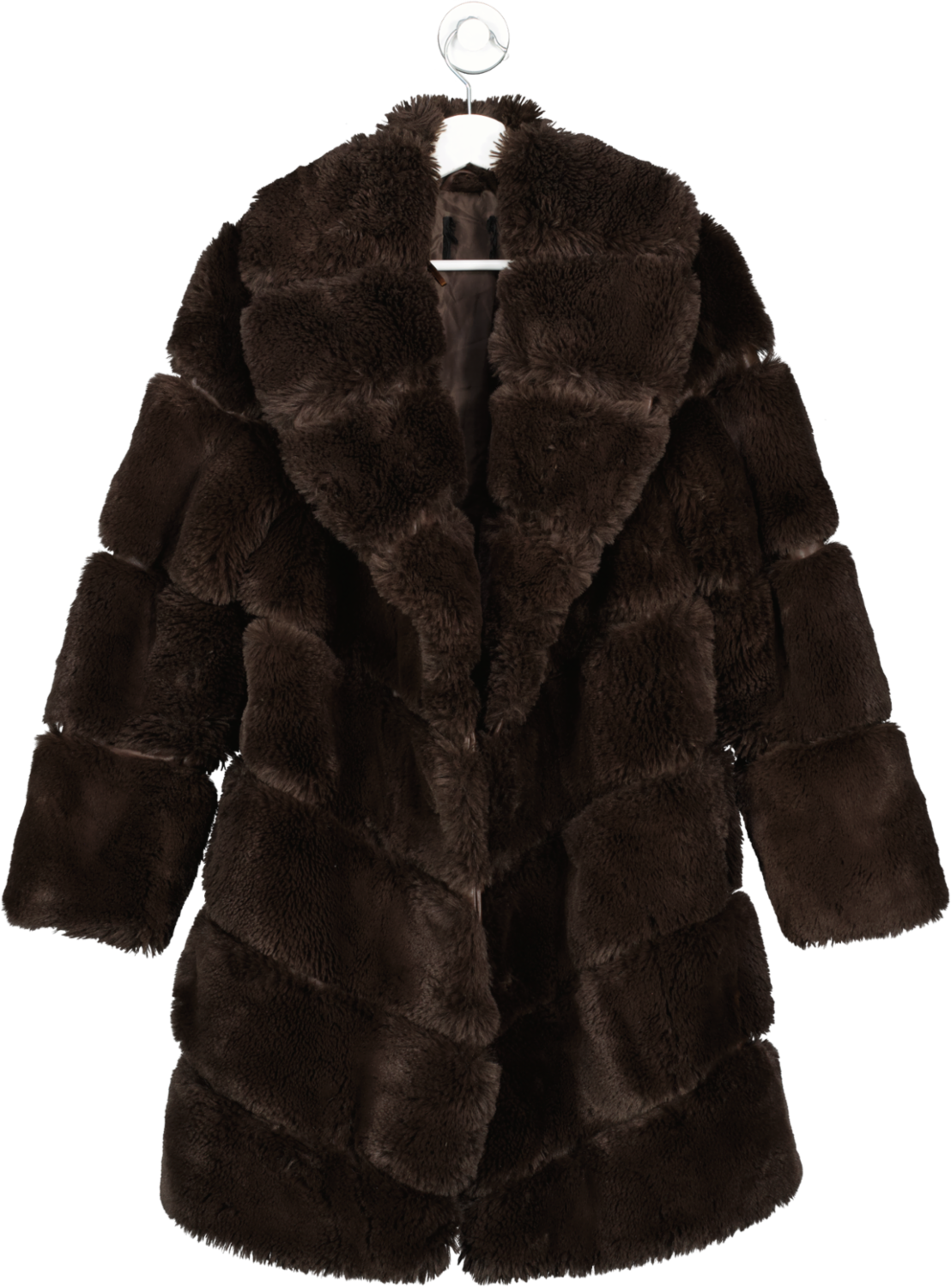 River Island Brown Faux Fur Robe Coat UK S