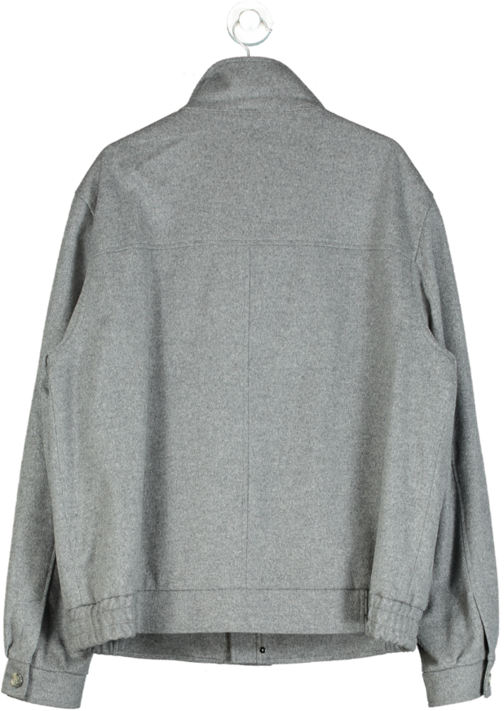 Balmain Grey Wool Cashmere Jacket UK 60