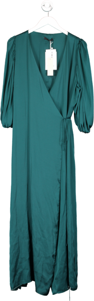 J.C.Obando Green Wrap mini Dress UK 14