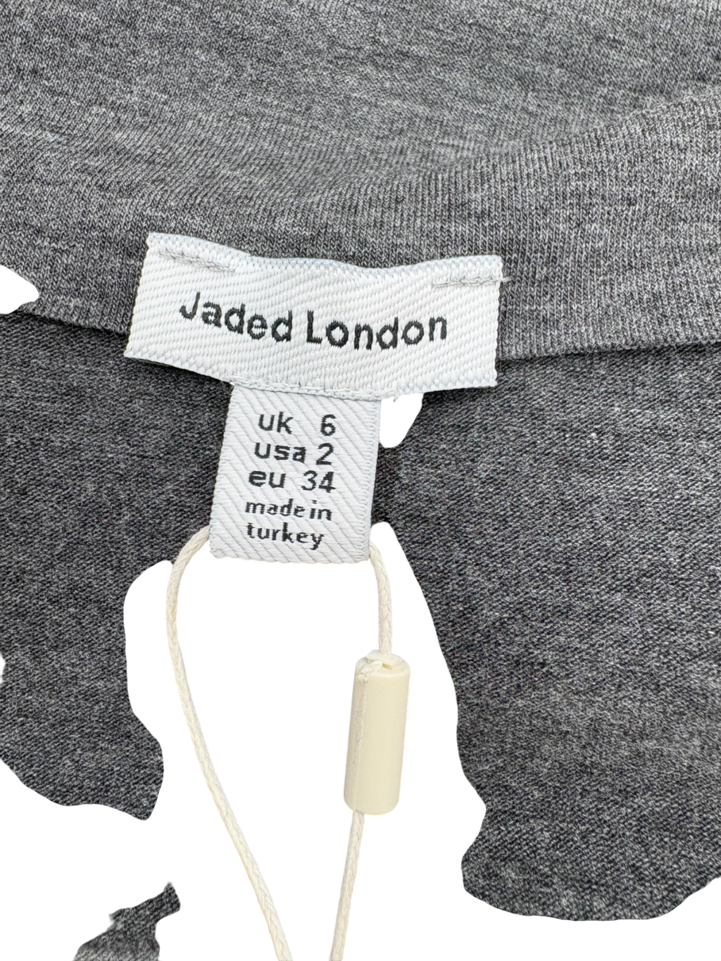 Jaded London Grey Reworked Varsity Top UK 6