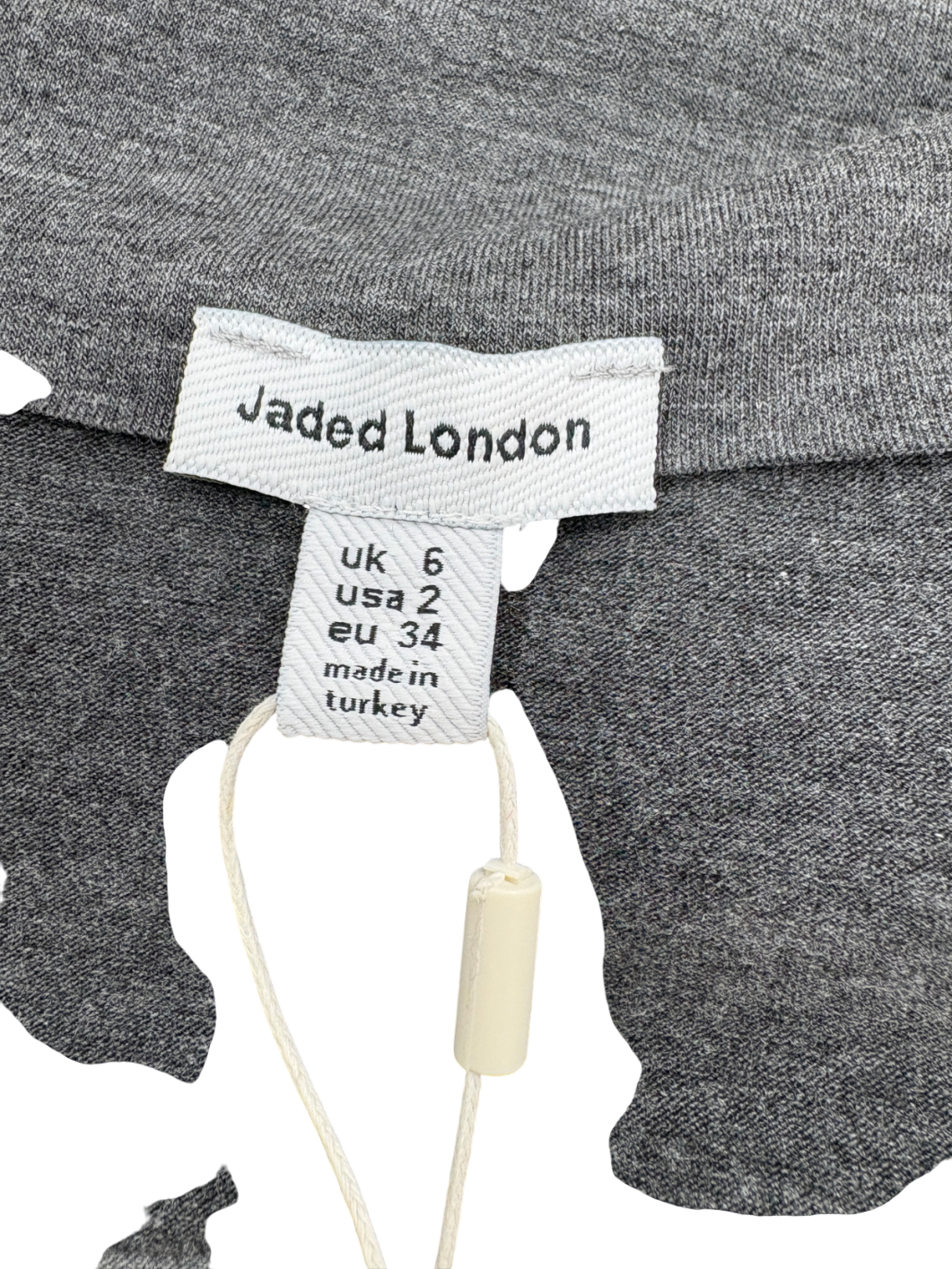 Jaded London Grey Reworked Varsity Top UK 6