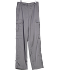 Cloeys Satin Cargo Trousers Grey UK 8