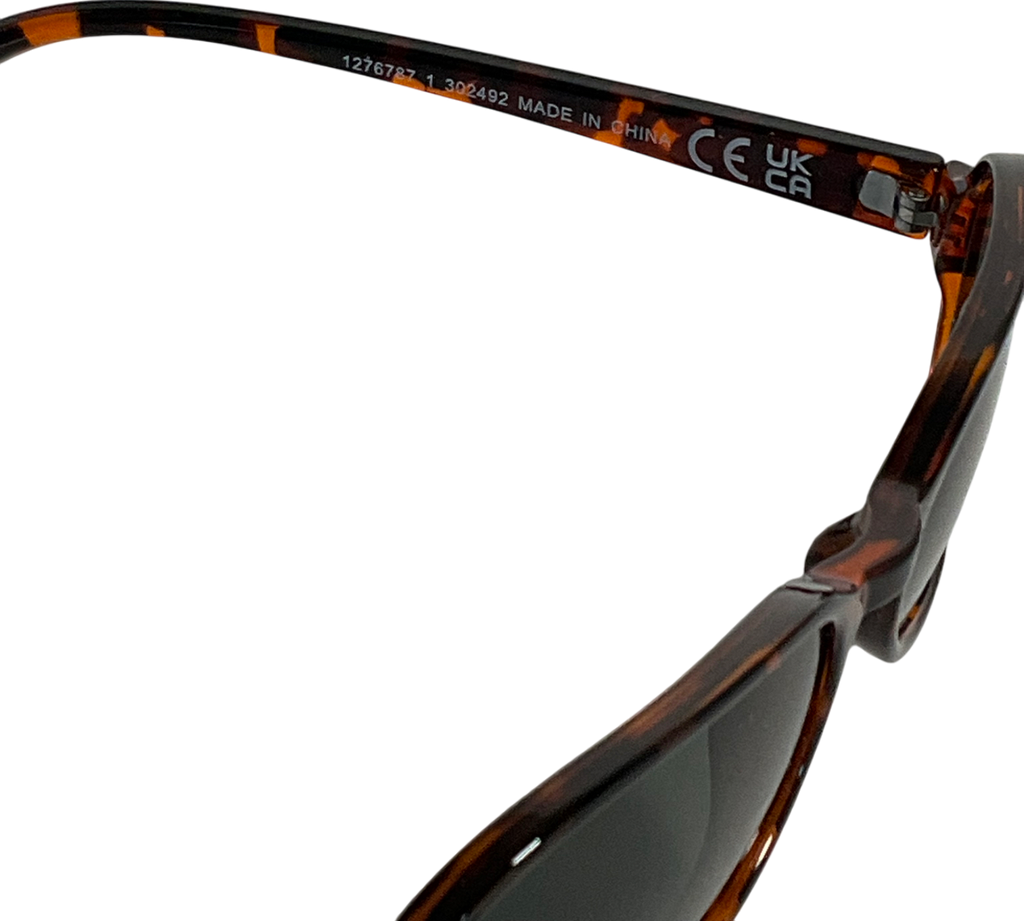 Weekday Brown Thin Oval Frame Sunglasses One Size