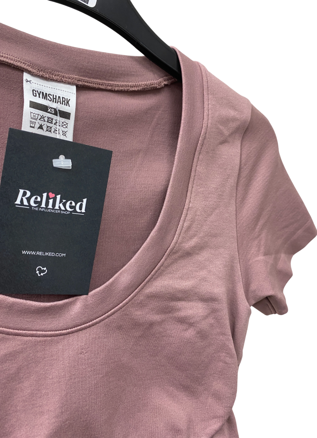 gymshark Pink Soft Sculpt Midi T-shirt UK XS