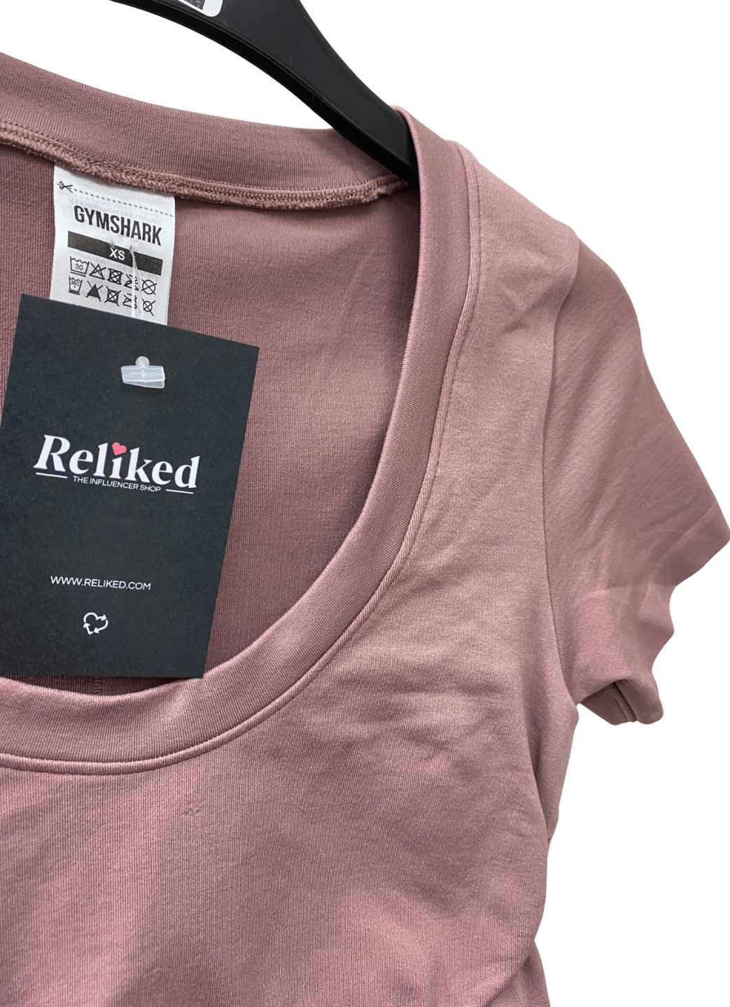 gymshark Pink Soft Sculpt Midi T-shirt UK XS