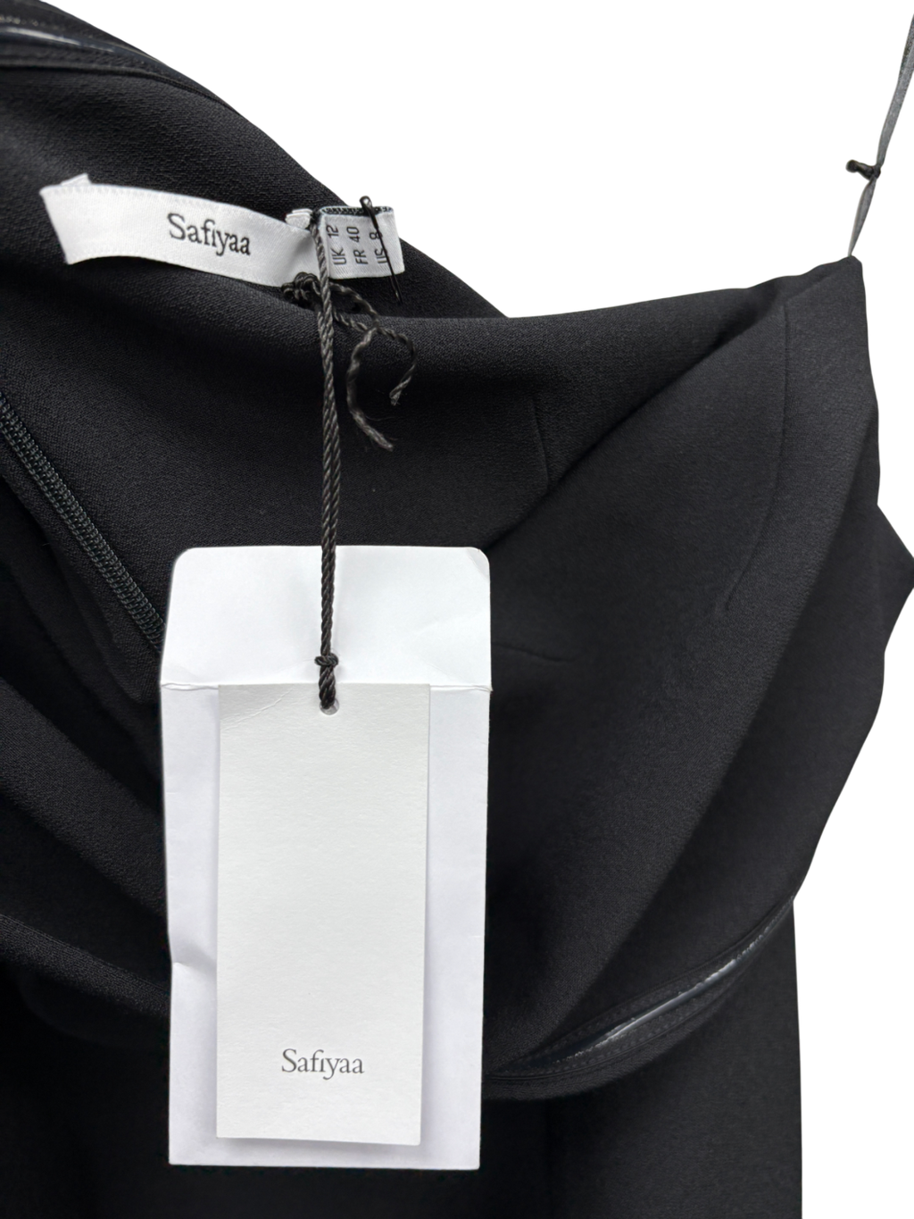 Safiyaa Black Starling Midi Dress UK 12