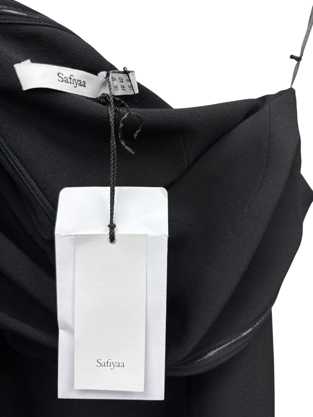 Safiyaa Black Starling Midi Dress UK 12