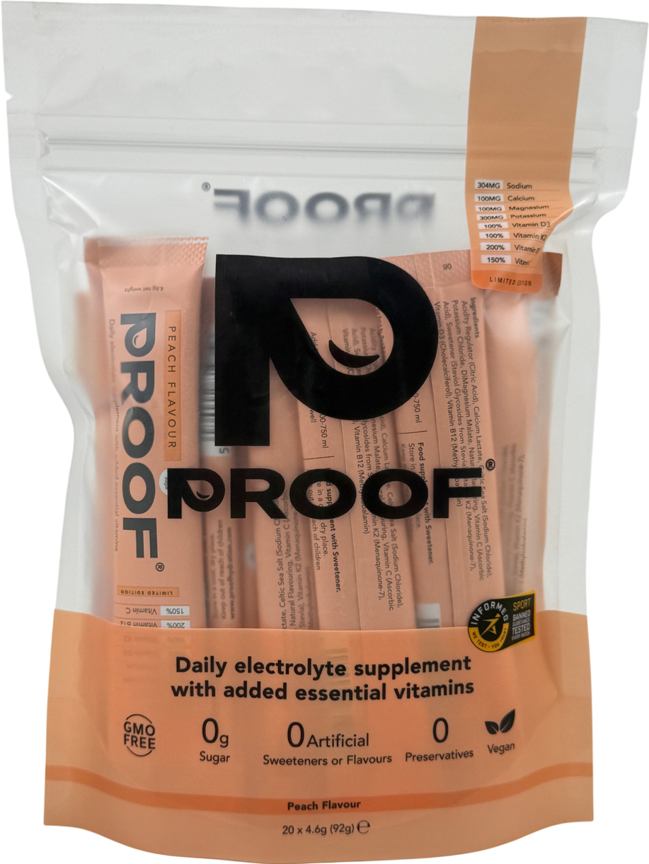 Proof Electrolyte Supplement Peach 20x4.6g