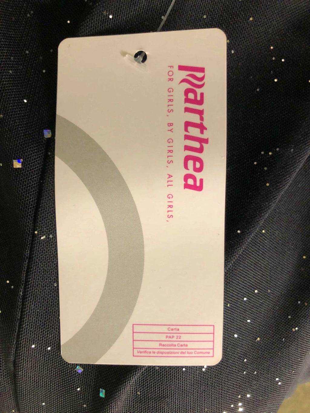 Marthea Black Sparkle Dress with Tie Detail UK L