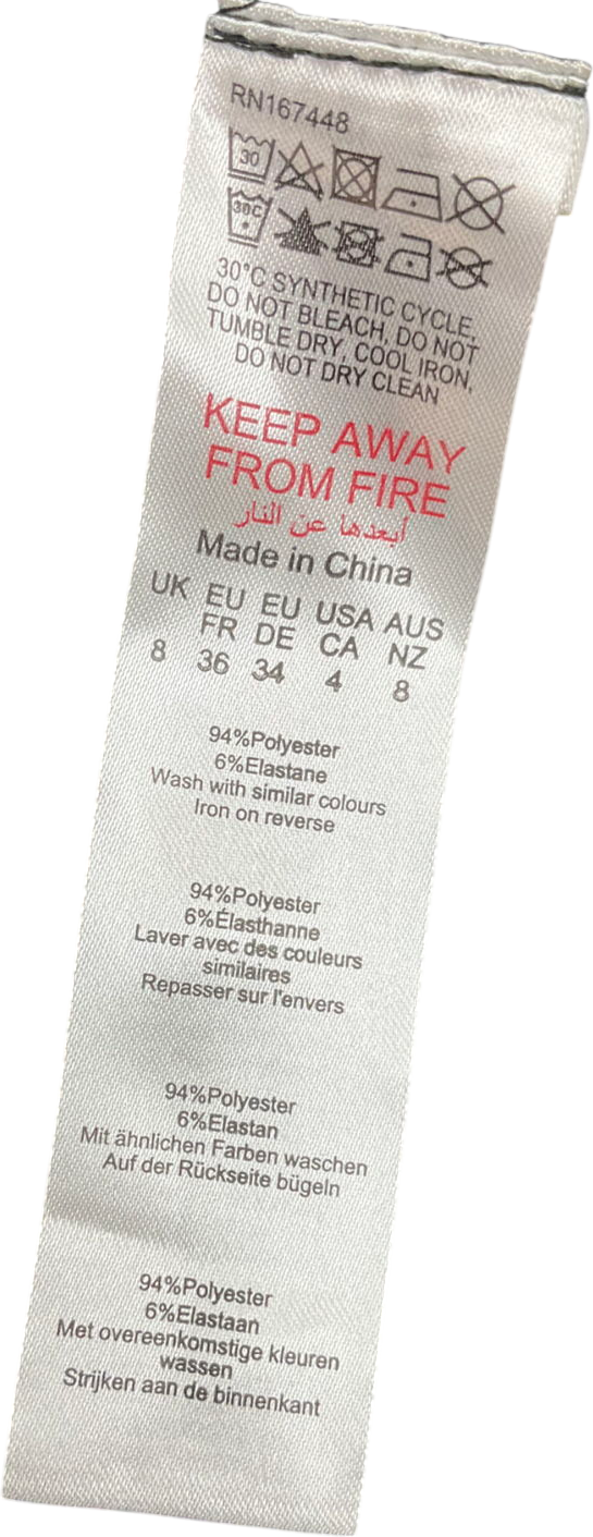 PrettyLittleThing Black Pleated Mini Skirt UK 8