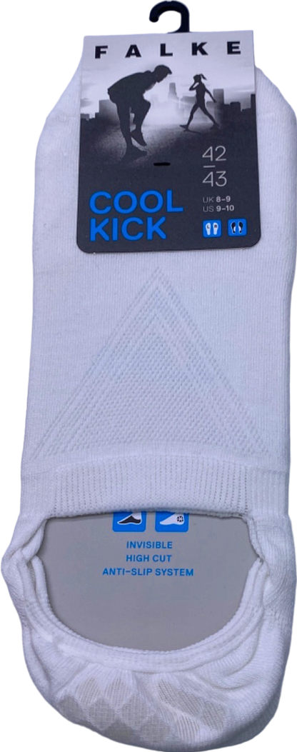 Falke White Cool Kick Invisible High Cut Socks UK 8-9