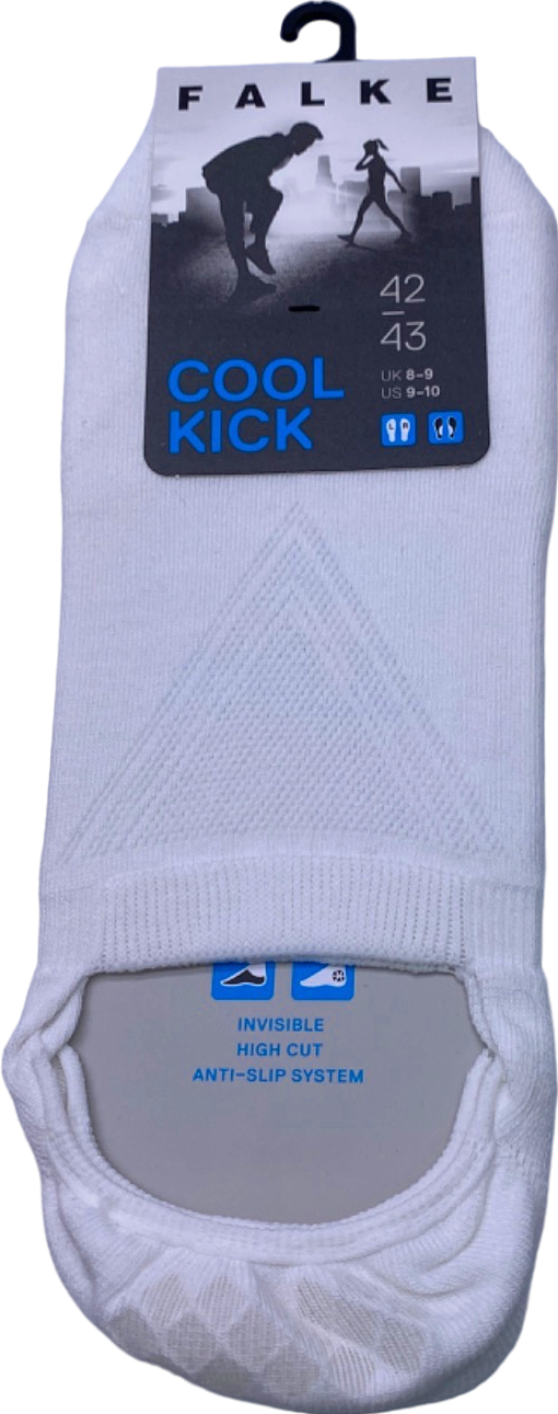 Falke White Cool Kick Invisible High Cut Socks UK 8-9