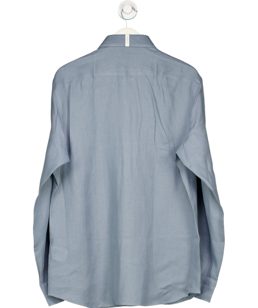 Suit Supply Blue Pure Linen Shirt UK 42" CHEST