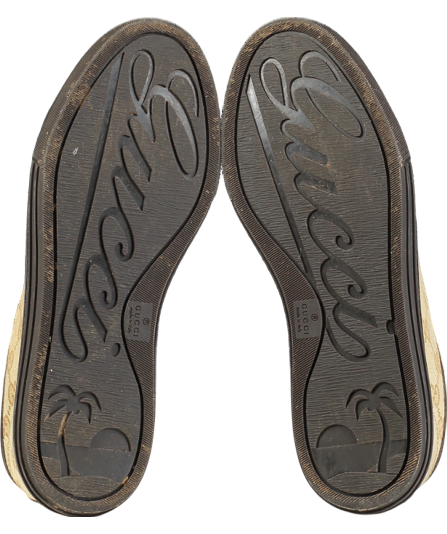 GUCCI Brown GG Monogram Supreme Low Trainer UK 2 EU 35 👠