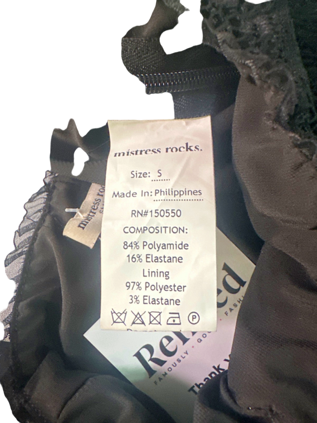 Mistress Rocks Black Lace Mini Skirt UK S