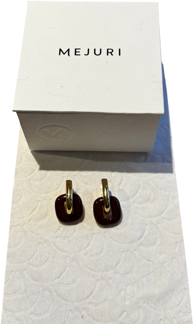 MEJURI 18k Yellow Gold Vermeil Stevie Reversible Hoop Earrings