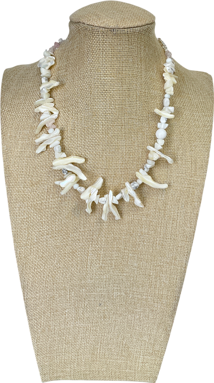 pilgrim White Light Seashell Necklace White/silver-plated