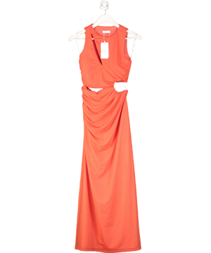 Kookai Orange Bolt Cut Out Dress UK 6