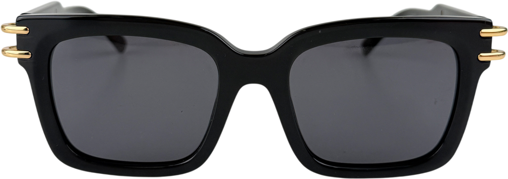 Holland Cooper Black / Gold New York City Logo Arm Sunglasses