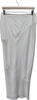 House of CB Cream Satin Maxi Skirt UK M