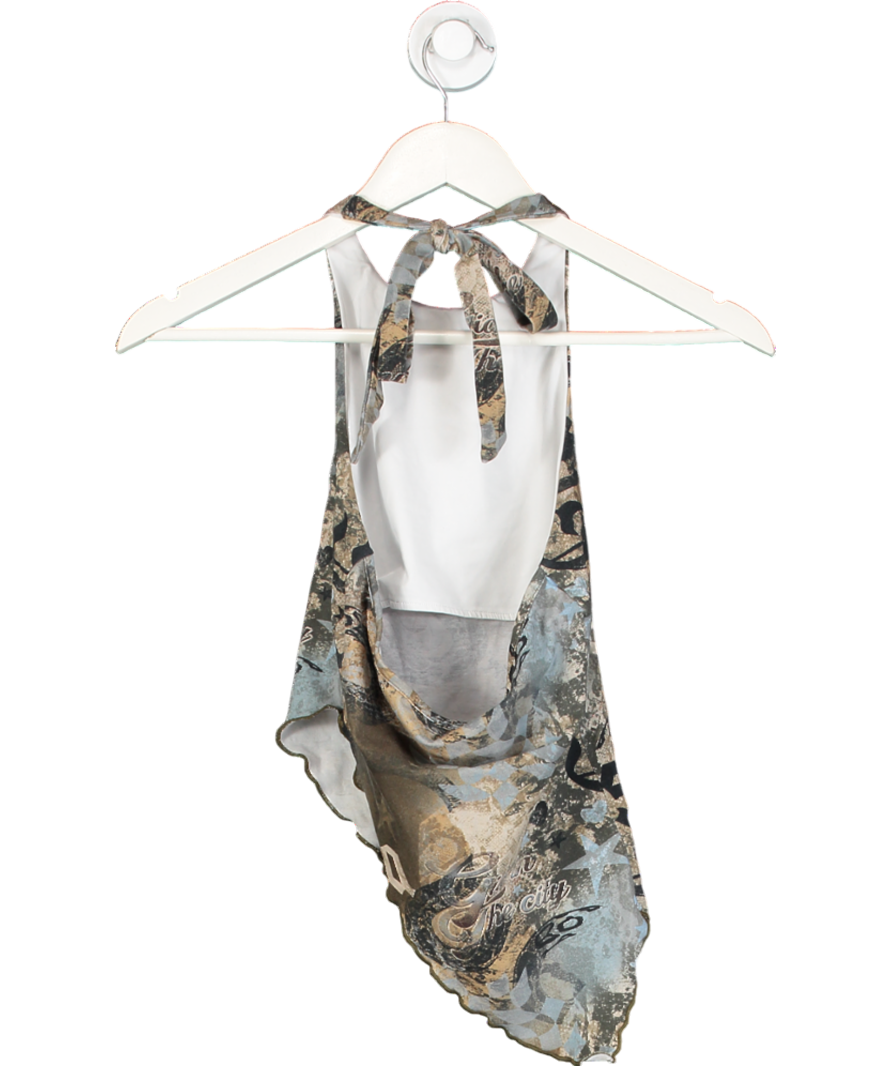 I.AM.GIA Green Theda Star Halter Neck Top UK XS