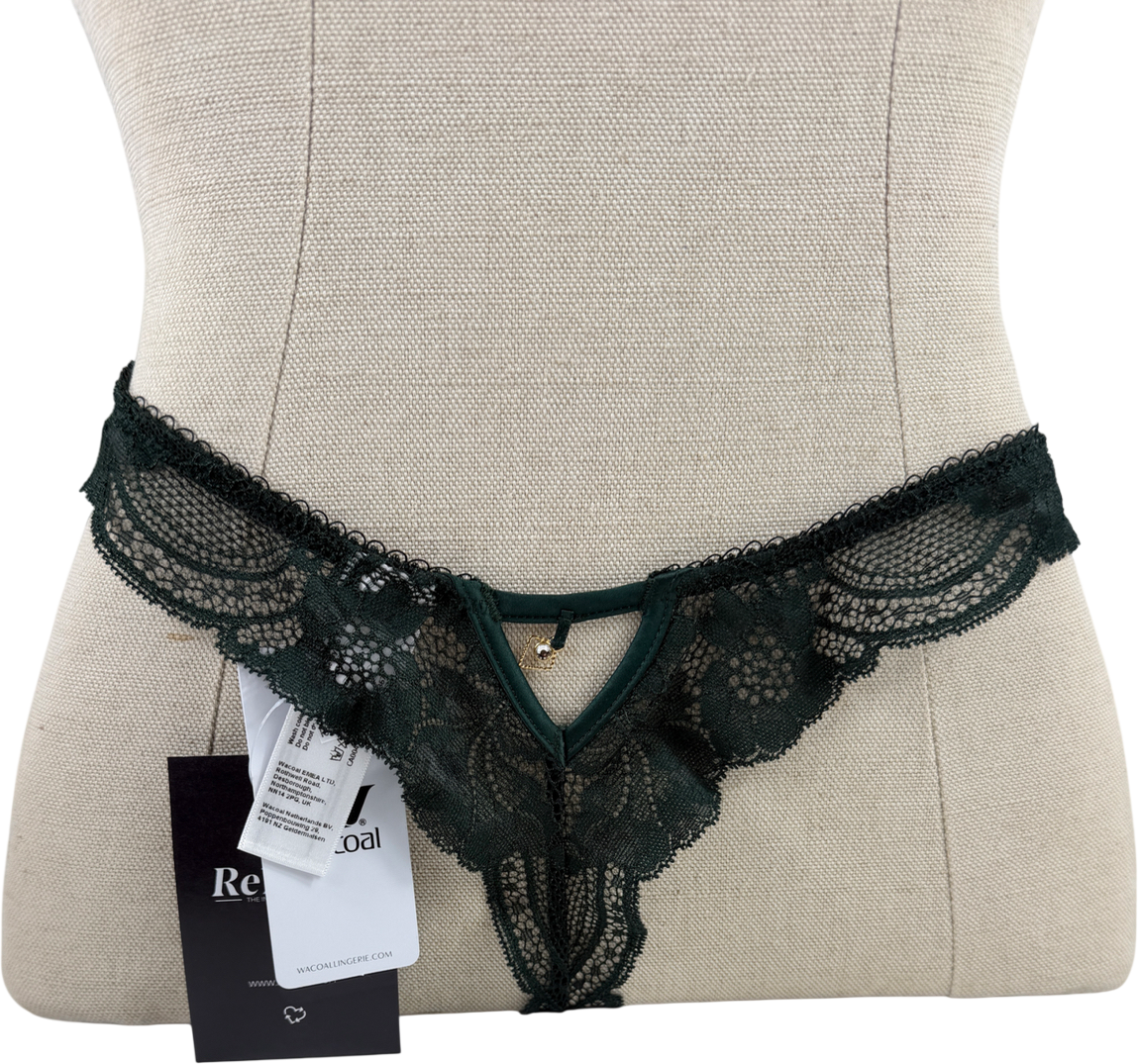 Wacoal Green Natsuki Lace Balcony Bra Brief Set Bra Size 32dd UK S