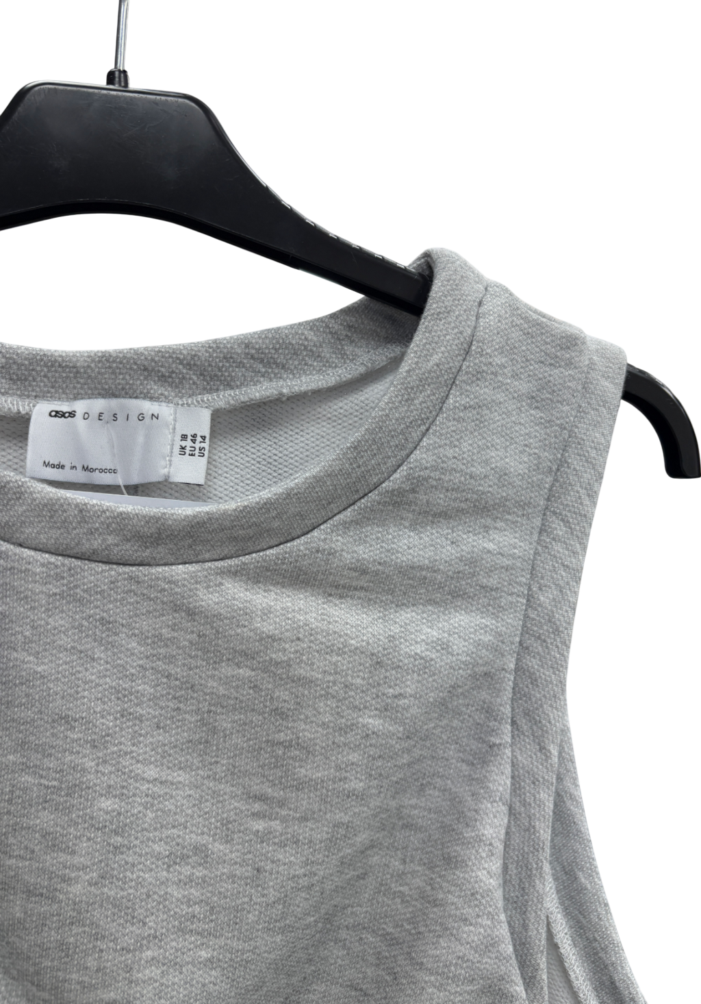 ASOS Grey Crew Neck Sweat Midaxi Dress UK 18