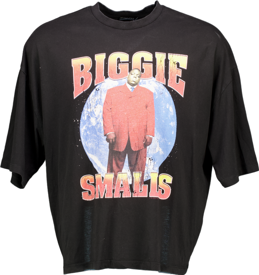 ASOS Black Biggie Smalls Graphic T-Shirt UK L