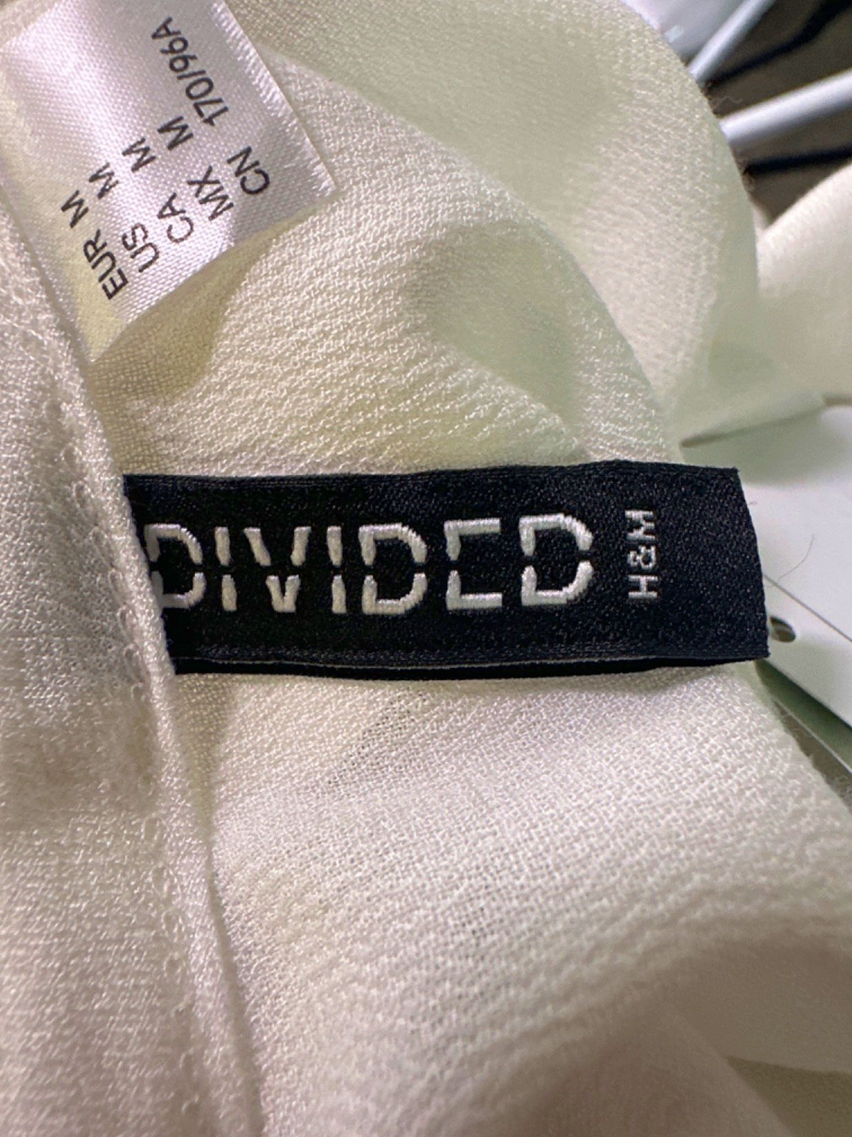 H&M White Divided Tank Top UK M