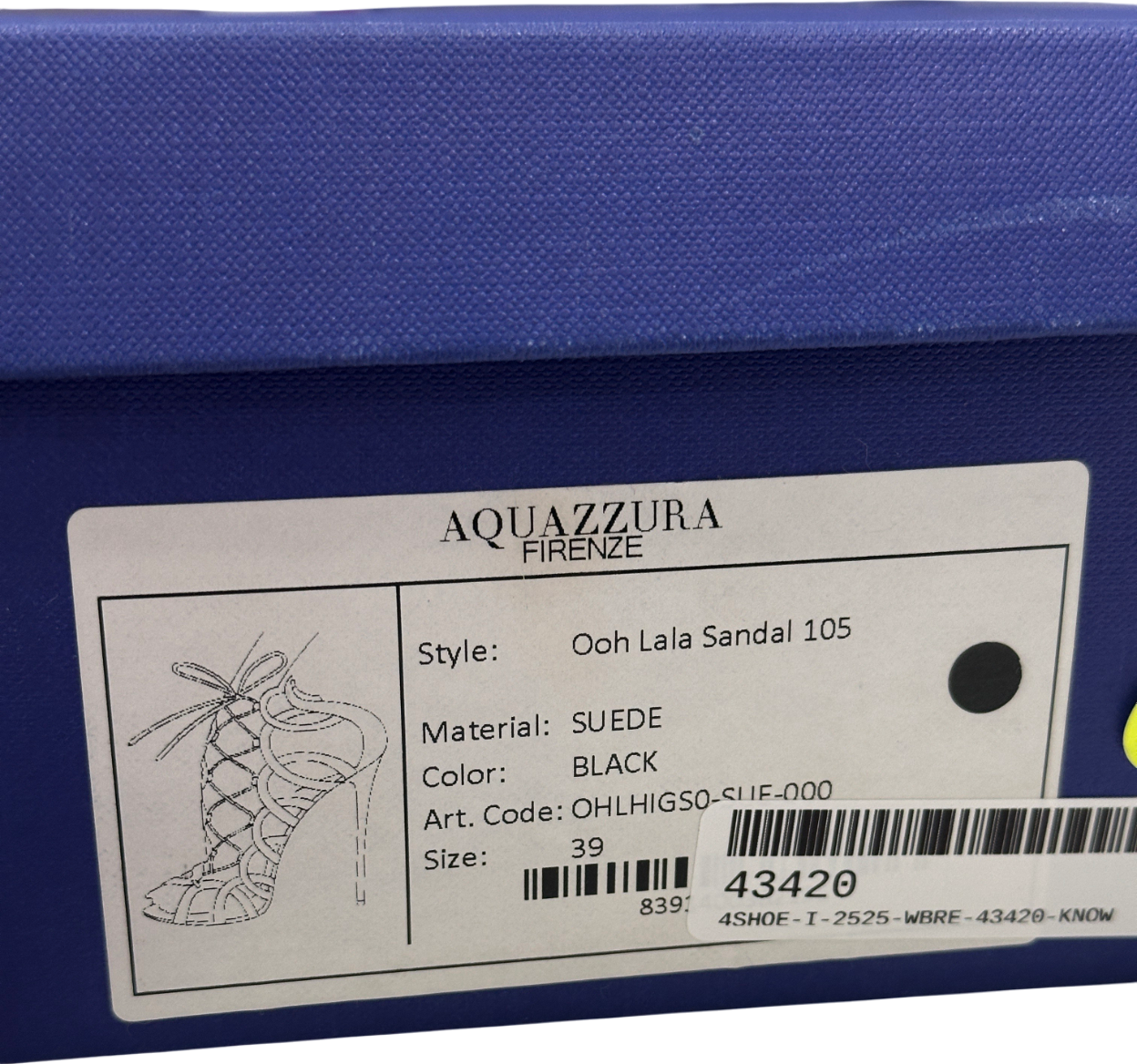 Aquazzura Black Suede Ooh Lala Cage Sandals UK 6 EU 39 👠