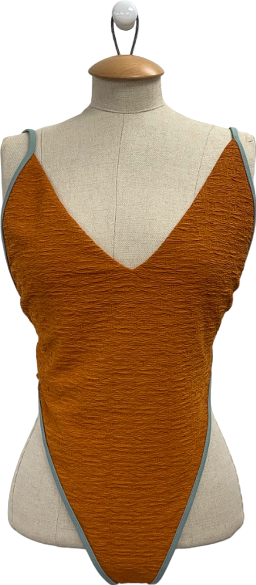 Free People Burnt Orange Amber Swimsuit UK XL