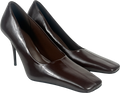 ASOS Brown Phillipa Square Toe High Heeled Court Shoes In Chocolate UK 7 EU 40