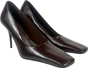 ASOS Brown Phillipa Square Toe High Heeled Court Shoes In Chocolate UK 7 EU 40