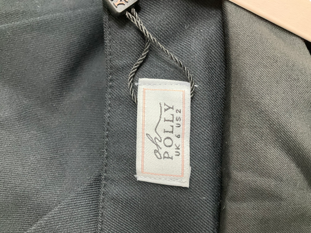 Oh Polly Brushed Twill Mid Rise Pleated Micro Mini Skirt In Black UK 6