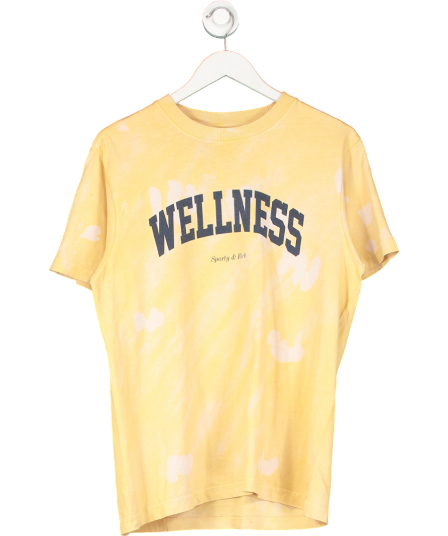 Sporty & Rich Yellow Wellness Ivy T-shirt UK S