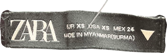 ZARA Black Faux Leather Midi Skirt UK XS