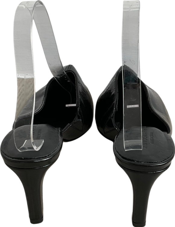 M&S Black Pointed Toe Slip On Heels UK 8 EU 41 👠