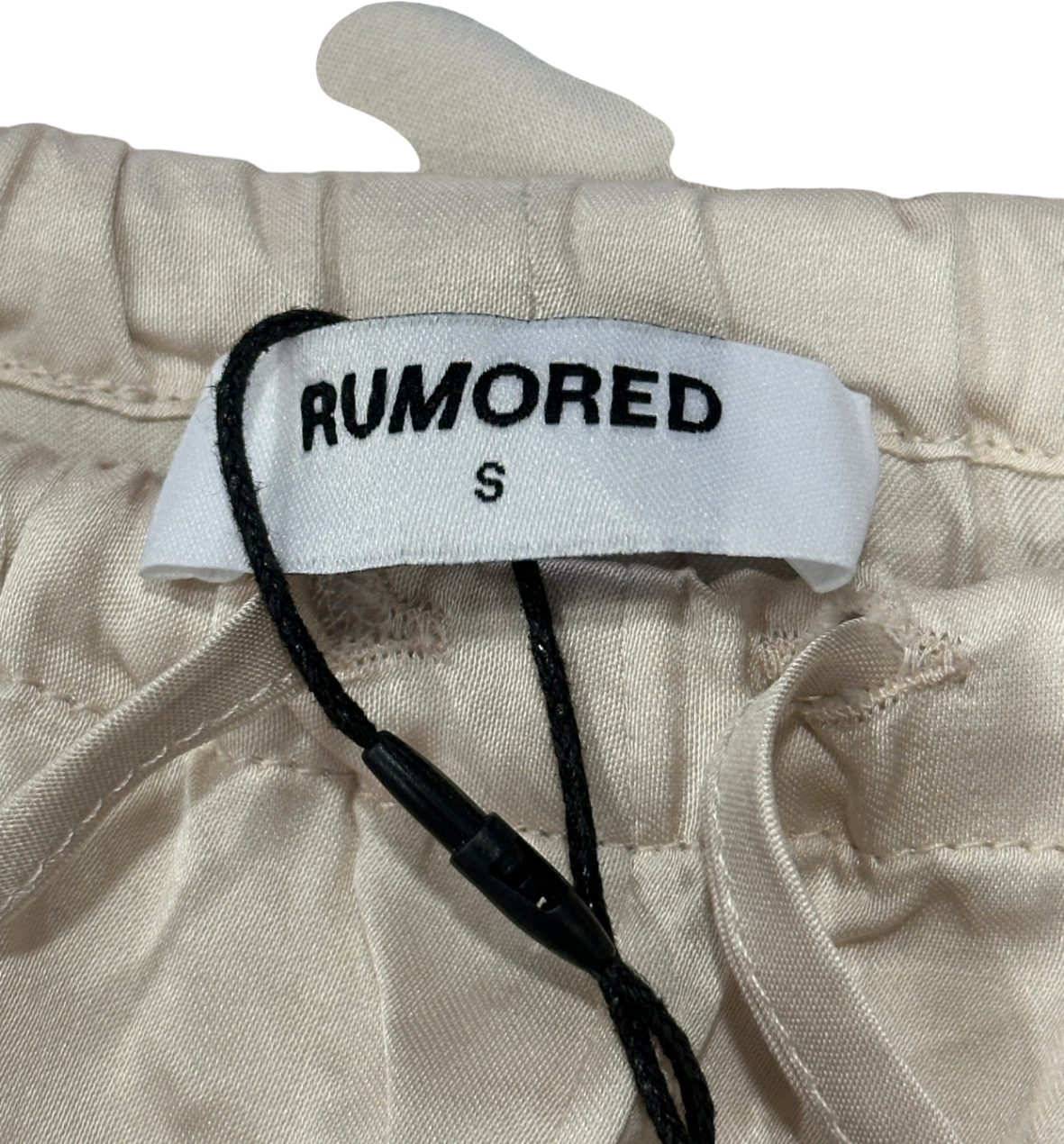 Rumored Beige Easy Drawstring Pant UK S