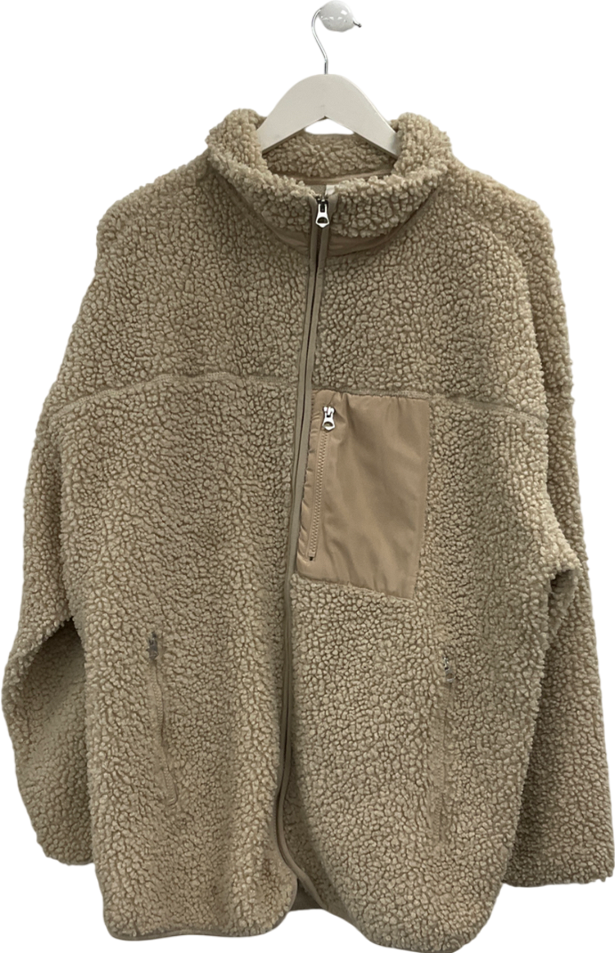 H&M Beige Teddy Jacket UK L