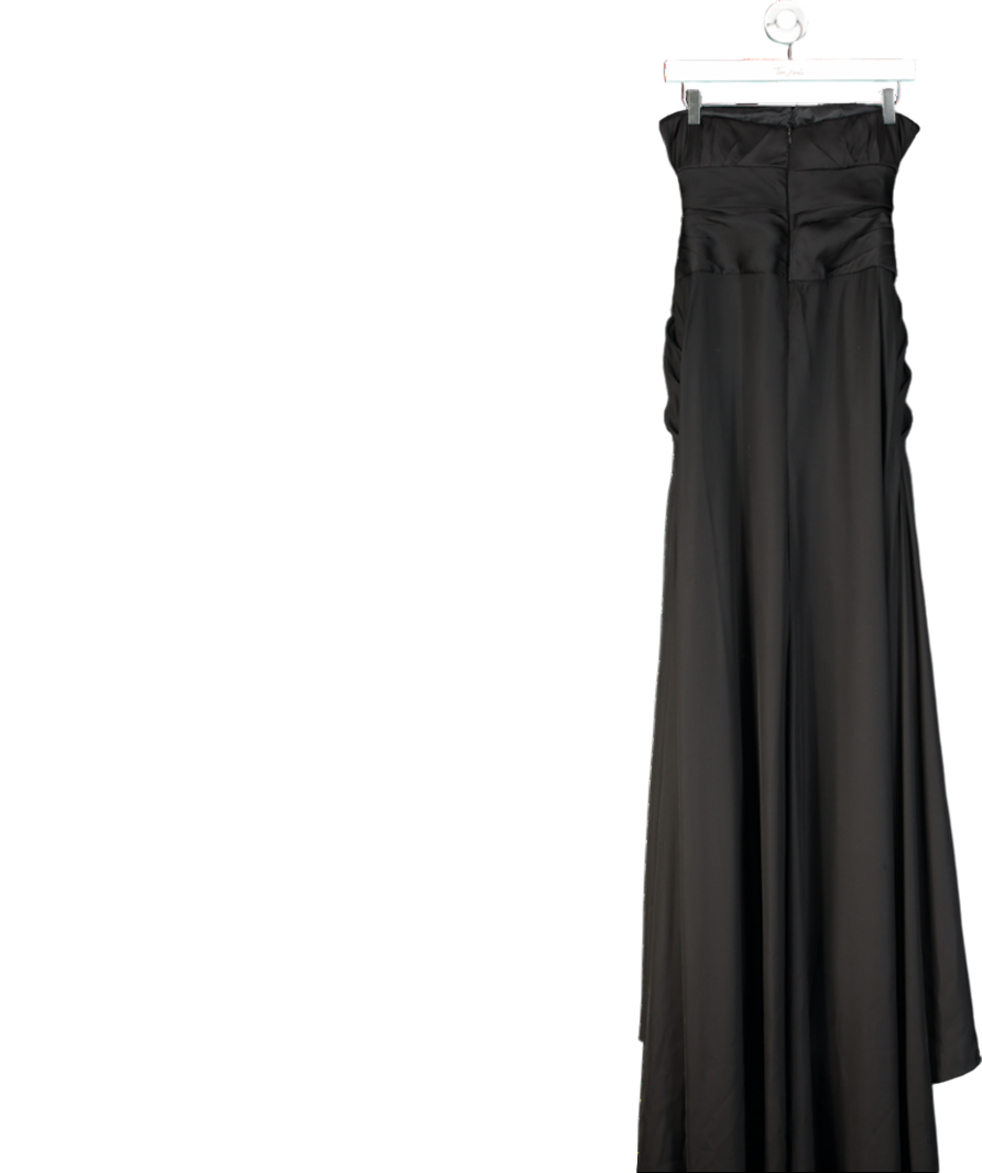 Black Strapless Draped Gown UK XS/S