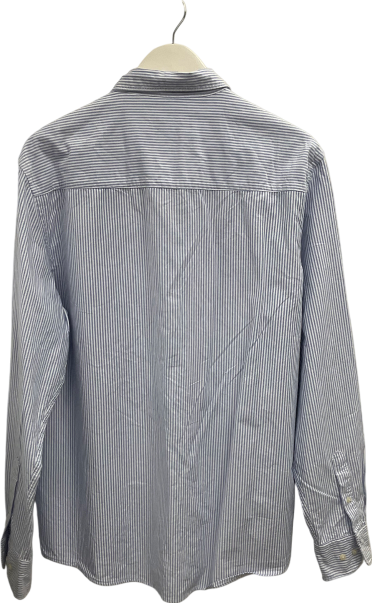 ZARA Blue Striped Shirt UK L