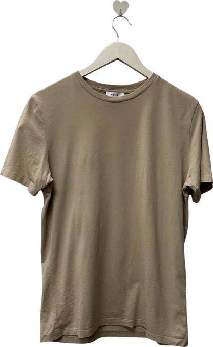 REISS Beige Crew Neck T-shirt In Stone UK S