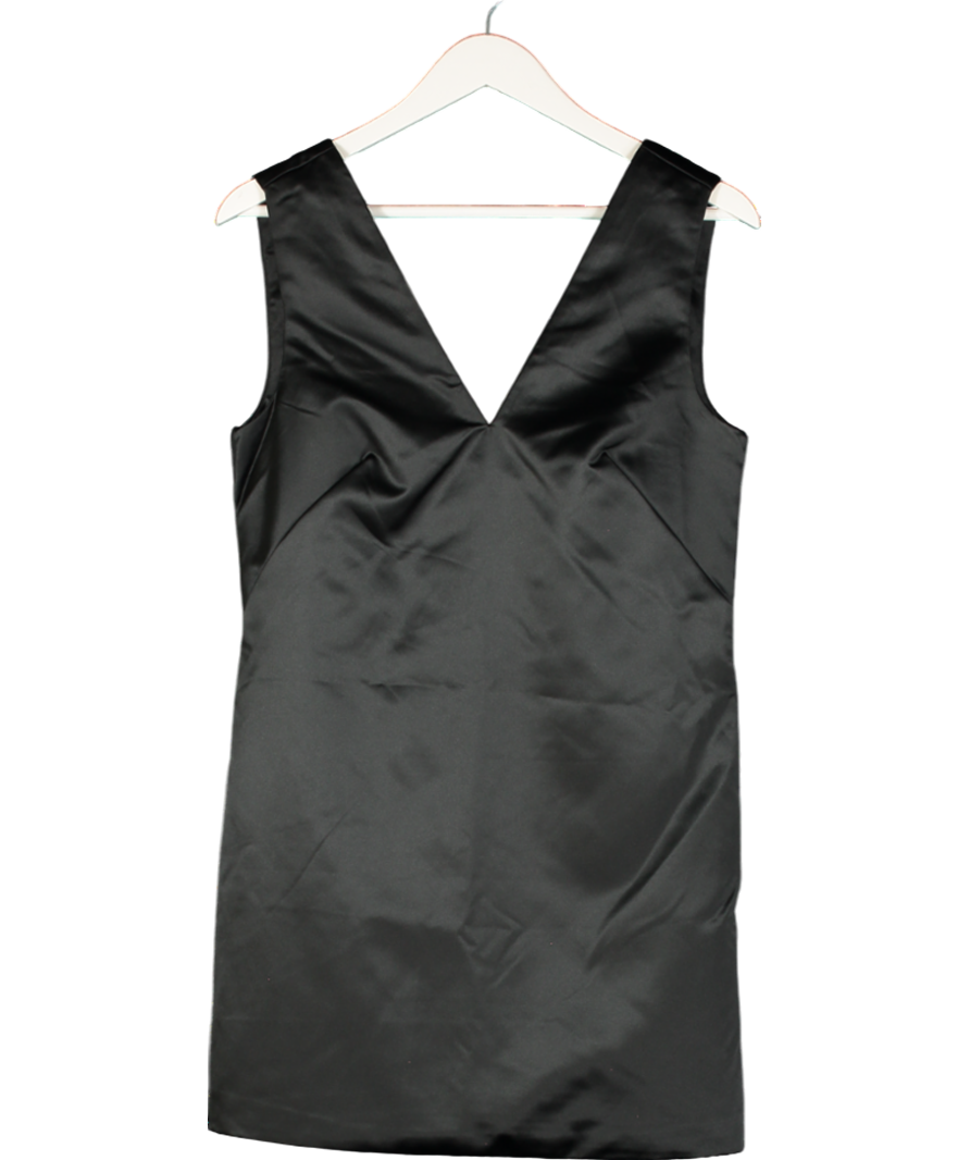 Abercrombie & Fitch Black Plunge Bow Back Mini Dress UK S