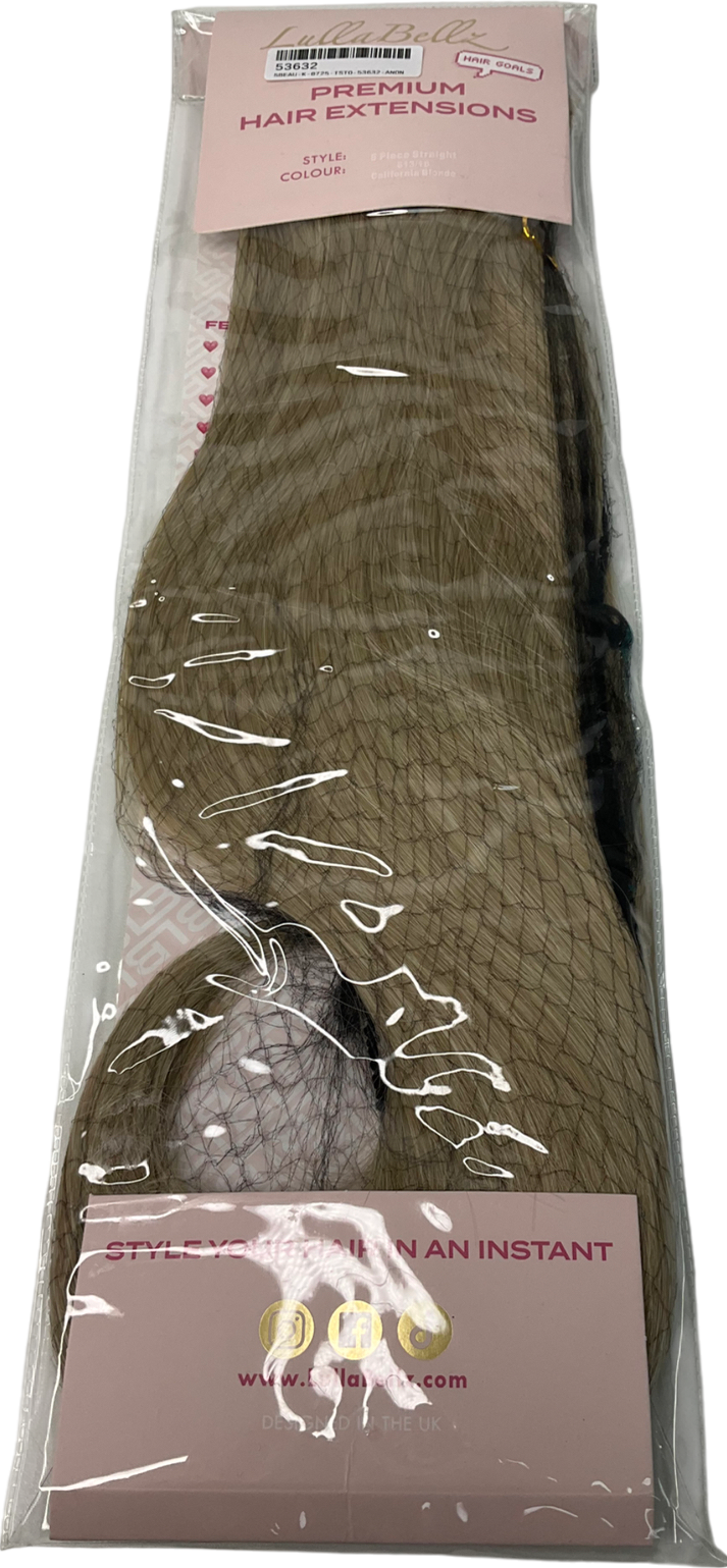 LullaBellz Beige 5 Piece Straight Clip In Hair Extensions One Size