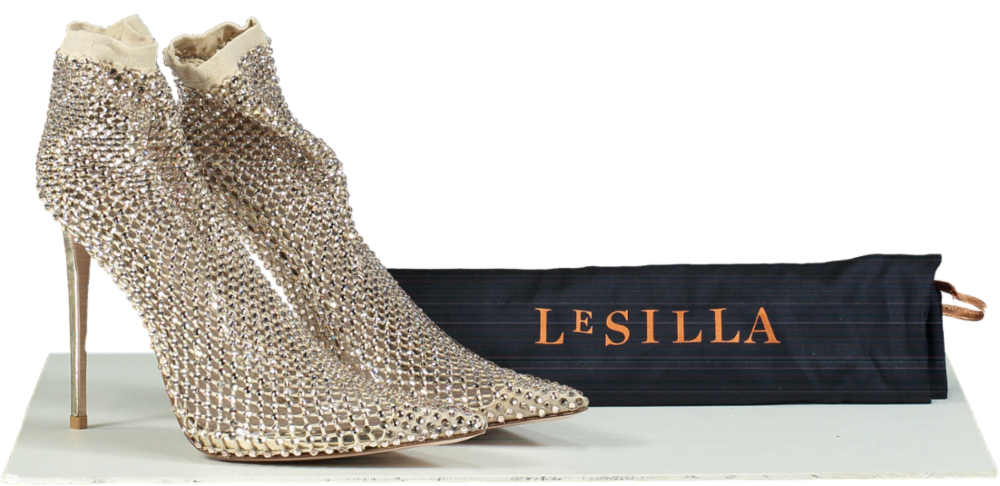 La Silla Nude Gilda Crystal Ankle Boot UK 6 EU 39 👠