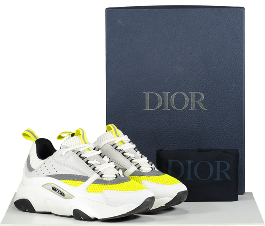 Dior B22 White / Yellow Trainers UK 6 EU 40 👞
