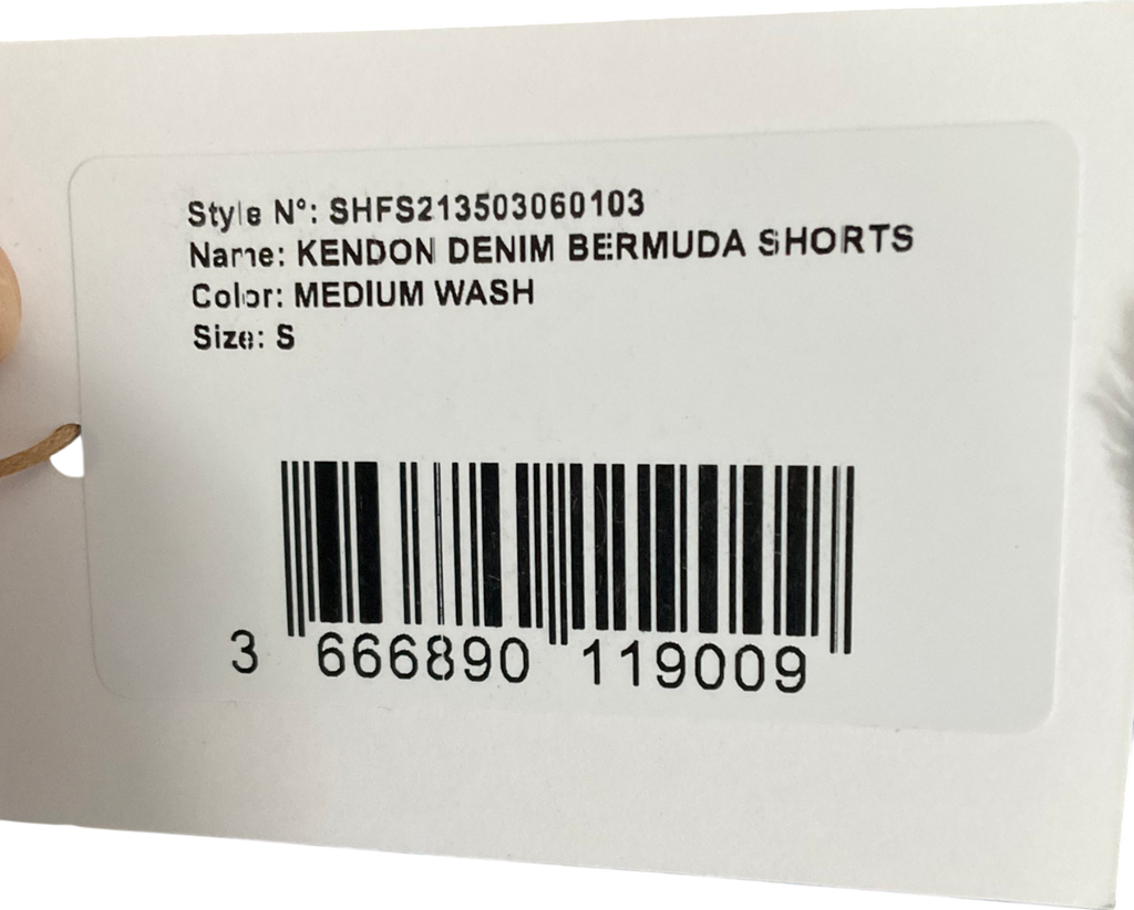 the frankie shop Blue Kendon Denim Bermuda Shorts - Medium Wash UK S