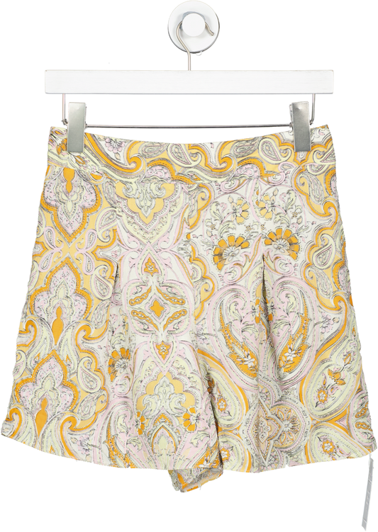 Miss Selfridge Multicoloured Patterned High Waisted Shorts UK 8